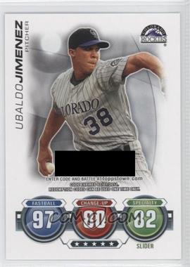 2010 Topps Update Series - Attax Code Cards #_UBJI - Ubaldo Jimenez