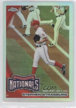 2010 Topps Update Series - Chrome Refractor RC Box Loader #CHR67 - Stephen Strasburg