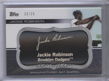 2010 Topps Update Series - Manufactured Bat Barrels - Black #MBB-130 - Jackie Robinson /25