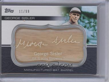 2010 Topps Update Series - Manufactured Bat Barrels #MBB-145 - George Sisler /99