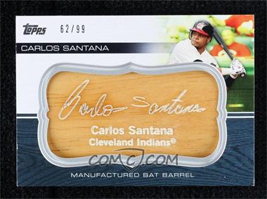 2010 Topps Update Series - Manufactured Bat Barrels #MBB-97 - Carlos Santana /99