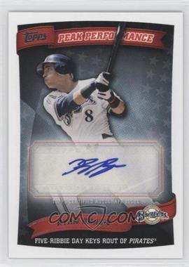 2010 Topps Update Series - Peak Performance Autographs #PPA-RB - Ryan Braun