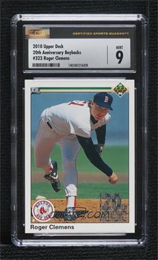 2010 Upper Deck - 20th Anniversary 1990 Buybacks #323 - Roger Clemens [CSG 9 Mint]