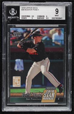2010 Upper Deck - [Base] #28 - Buster Posey [BGS 9 MINT]