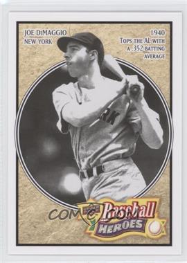 2010 Upper Deck - Baseball Heroes Joe Dimaggio #BH-3 - Joe DiMaggio