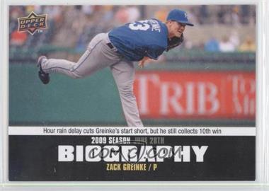 2010 Upper Deck - Season Biography #SB-104 - Zack Greinke