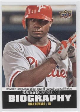 2010 Upper Deck - Season Biography #SB-119 - Ryan Howard