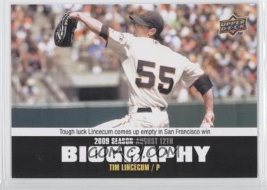 2010 Upper Deck - Season Biography #SB-147 - Tim Lincecum