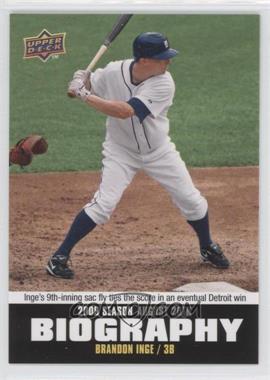 2010 Upper Deck - Season Biography #SB-154 - Brandon Inge