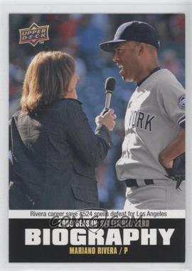 2010 Upper Deck - Season Biography #SB-190 - Mariano Rivera