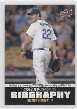 2010 Upper Deck - Season Biography #SB-198 - Clayton Kershaw