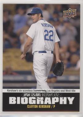 2010 Upper Deck - Season Biography #SB-198 - Clayton Kershaw