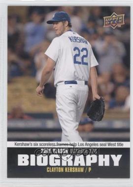 2010 Upper Deck - Season Biography #SB-198 - Clayton Kershaw