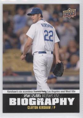 2010 Upper Deck - Season Biography #SB-198 - Clayton Kershaw