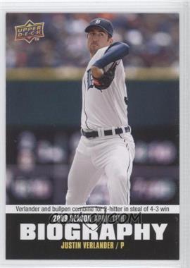 2010 Upper Deck - Season Biography #SB-7 - Justin Verlander