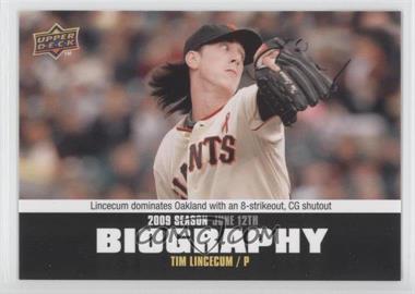 2010 Upper Deck - Season Biography #SB-81 - Tim Lincecum