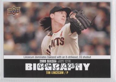 2010 Upper Deck - Season Biography #SB-81 - Tim Lincecum