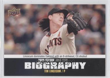 2010 Upper Deck - Season Biography #SB-81 - Tim Lincecum