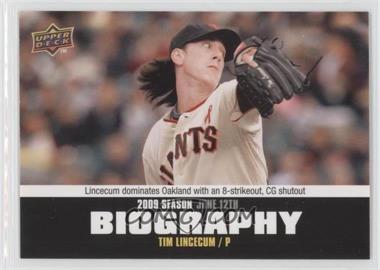 2010 Upper Deck - Season Biography #SB-81 - Tim Lincecum