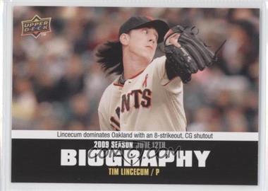 2010 Upper Deck - Season Biography #SB-81 - Tim Lincecum