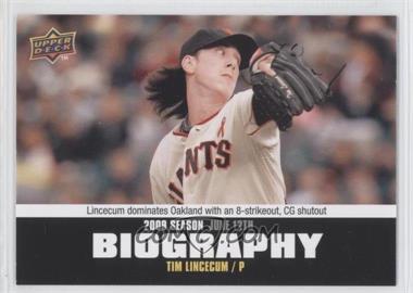 2010 Upper Deck - Season Biography #SB-81 - Tim Lincecum