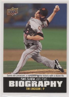 2010 Upper Deck - Season Biography #SB-96 - Tim Lincecum