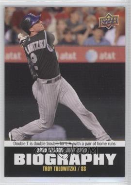 2010 Upper Deck - Season Biography #SB-97 - Troy Tulowitzki