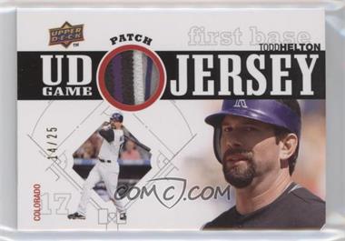 2010 Upper Deck - UD Game Jersey - Patch #UDGP-TO - Todd Helton /25