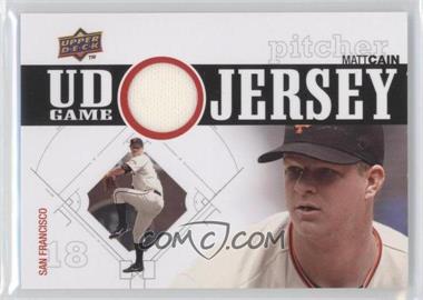 2010 Upper Deck - UD Game Jersey #UDGJ-CA - Matt Cain