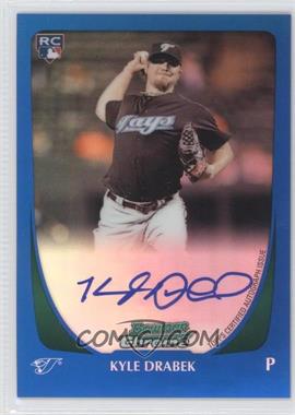 2011 Bowman - [Base] - Chrome Blue Refractor Rookie Autographs #201 - Kyle Drabek /250