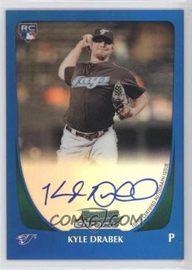 2011 Bowman - [Base] - Chrome Blue Refractor Rookie Autographs #201 - Kyle Drabek /250