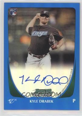 2011 Bowman - [Base] - Chrome Blue Refractor Rookie Autographs #201 - Kyle Drabek /250