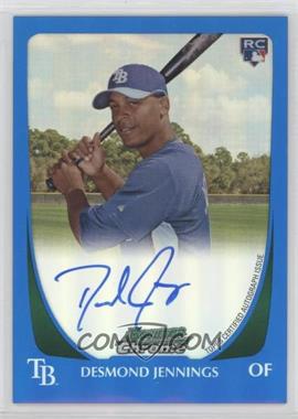 2011 Bowman - [Base] - Chrome Blue Refractor Rookie Autographs #203 - Desmond Jennings /250