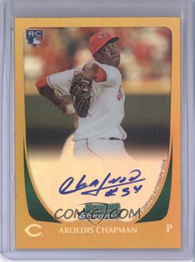 2011 Bowman - [Base] - Chrome Gold Refractor Rookie Autographs #197 - Aroldis Chapman /50