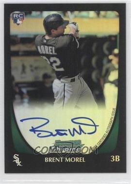 2011 Bowman - [Base] - Chrome Refractor Rookie Autographs #196 - Brent Morel /500