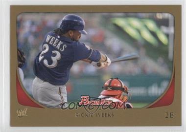 2011 Bowman - [Base] - Gold #104 - Rickie Weeks