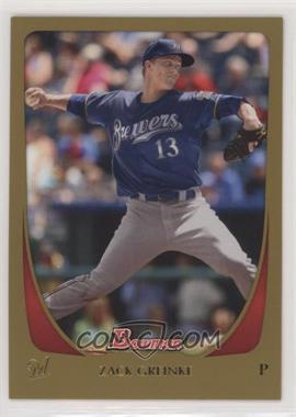 2011 Bowman - [Base] - Gold #125 - Zack Greinke [EX to NM]