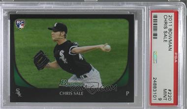 2011 Bowman - [Base] #220 - Chris Sale [PSA 9 MINT]