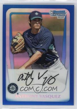 2011 Bowman - Chrome Prospects - Blue Refractor #BCP14 - Anthony Vasquez /250