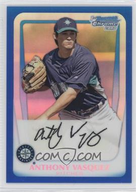 2011 Bowman - Chrome Prospects - Blue Refractor #BCP14 - Anthony Vasquez /250