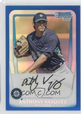 2011 Bowman - Chrome Prospects - Blue Refractor #BCP14 - Anthony Vasquez /250