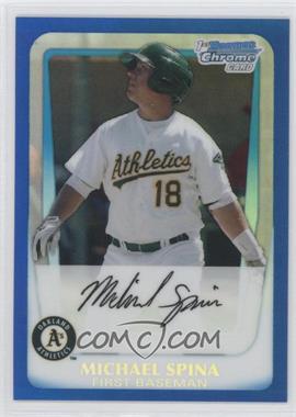 2011 Bowman - Chrome Prospects - Blue Refractor #BCP30 - Michael Spina /250