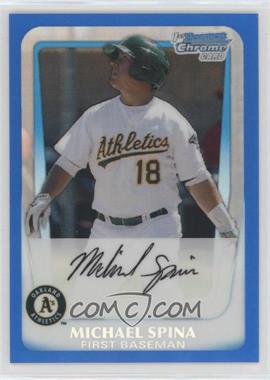 2011 Bowman - Chrome Prospects - Blue Refractor #BCP30 - Michael Spina /250 [EX to NM]