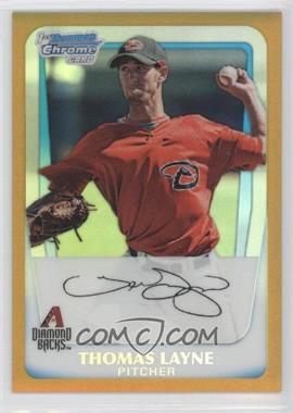 2011 Bowman - Chrome Prospects - Gold Refractor #BCP19 - Tommy Layne /50