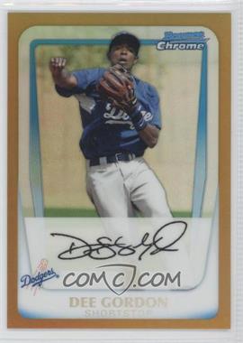 2011 Bowman - Chrome Prospects - Gold Refractor #BCP80 - Dee Gordon /50