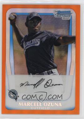 2011 Bowman - Chrome Prospects - Orange Refractor #BCP36 - Marcell Ozuna /25