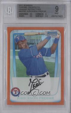 2011 Bowman - Chrome Prospects - Orange Refractor #BCP82 - Jurickson Profar /25 [BGS 9 MINT]