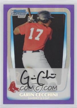 2011 Bowman - Chrome Prospects - Purple Refractor #BCP107 - Garin Cecchini /700