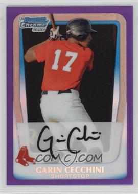 2011 Bowman - Chrome Prospects - Purple Refractor #BCP107 - Garin Cecchini /700