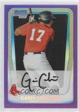 2011 Bowman - Chrome Prospects - Purple Refractor #BCP107 - Garin Cecchini /700